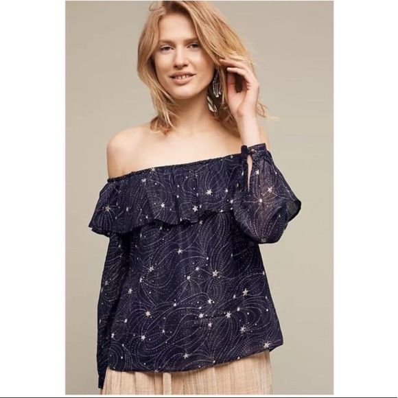 Floreat Starlit Off-the-Shoulder Blouse NWT M - Picture 5 of 8